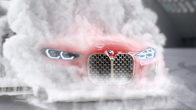 Through the Smoke 2021 3dsmax bimmer bmw burnout drag drift m4 m440i red smoke sportcar warm up