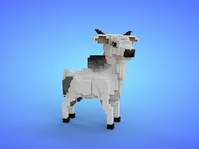 Voxel Farm Animals - Cow - Game Asset 3d 3d model animal animals cow fantasy farm game art game asset gamedev godot isometric lowpoly unity unreal engine voxedit voxel voxel art voxels