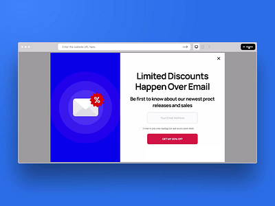 Email Discount Popup Template website popup