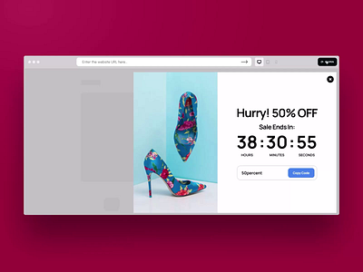 Slide-In Limited-Time Offer Template website popup