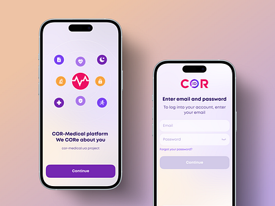 UI/UX design for a real medical mobile application COR Id app design mobile apps product design ui user flow ux research