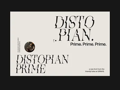 New Font -- Distopian Prime font font design greenhouse typography ui