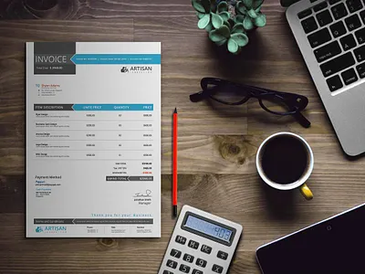 Invoice Template academic automation invoice brandidentity design design template excel invoice illustration invoice template invoice word mockup stationary invoic e