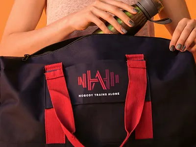 Nobody Trains Alone brand branding gym gym logo illustrator logo personal brand personal trainer