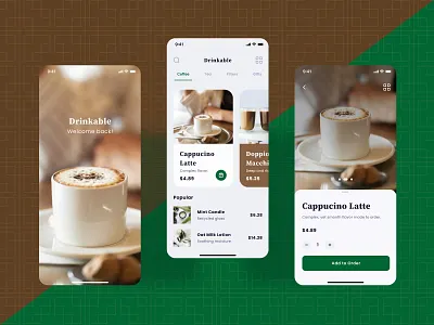 Drinkable Native App app design design system flat illustration minimal native pegasusdesignsystem typography ui ux