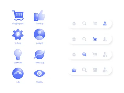 UI Icon set blue blue icon branding cart dashboard dashboard icon favorite flat glyphs gradient icon set gradient icons graphic design help icon set icons like smooth icon vector web