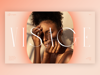 Visage 2021 balkan beauty black women croatia design menu minimal modern montenegro orange paris peach relax serbian designer trendy design ui visage