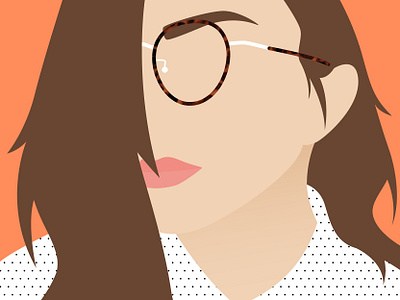 Moi flat design illustration illustrator orange pattern texture