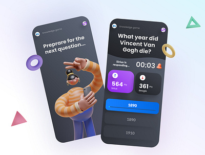 Quiz Game 3d figma game interface quiz ui ux