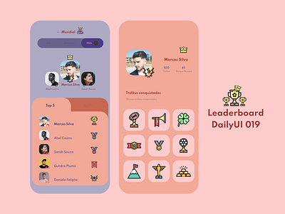 Leaderboard - DailyUI 019 019 dailyui dailyuichallenge leaderboard ui