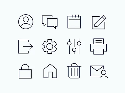 FREE ICONS! design download free freebies icons icons design icons set kevinmoran monoline svg ui vector