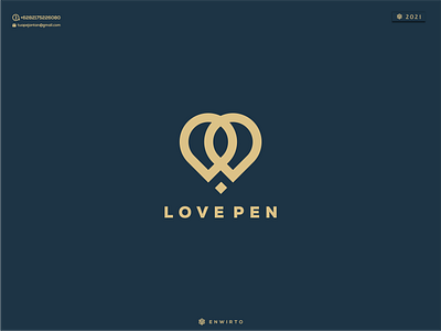 LOVE PEN Concept Logo app branding design design logo icon lettering logo love minimal pen vector