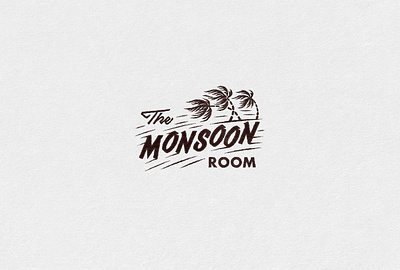 The Monsoon Room Logo aloha cocktail hawaii hawaiian hula illustration midcentury retro tiki tropical