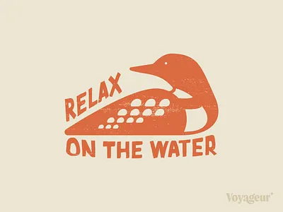 Relax with a Loon animal bird bird illustration design environment geometric grit illustration loon loon vector mark rustic sticker texture typography vector