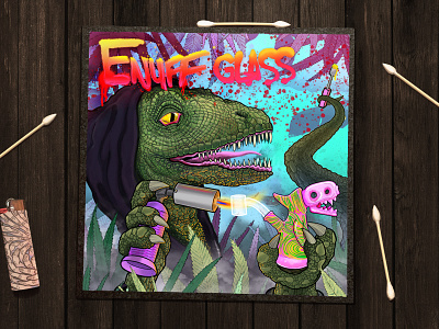 Raptor Mat cannabis dab design digital art digital illustration dinosaur glass graphic design illustration illustration art illustrations illustrator smoke