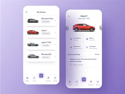 Vehicle Maintenance App car app ios maintenance app mobile app design tesla typography ui ux