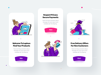 Onboarding Screen app app design creative illustraion illustration kit illustration pack mobile mobile design mobile ui onboarding onboarding illustration onboarding screen onboarding screens onboarding ui ui uix ux vector walkthrough walkthrough screen