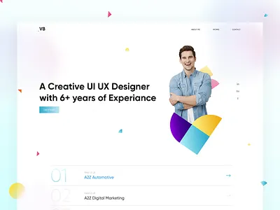 Personal Website Concept app designers creative creative agency design designer website freelance designer landing page design mobile app most viewed dribbble shot new personal personal website ui uiuxdesign