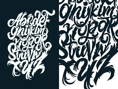 Alphabet Poster artwork calligraphy creative custom lettering graffiti graffiti digital hand lettering illustration lettering poster type typography