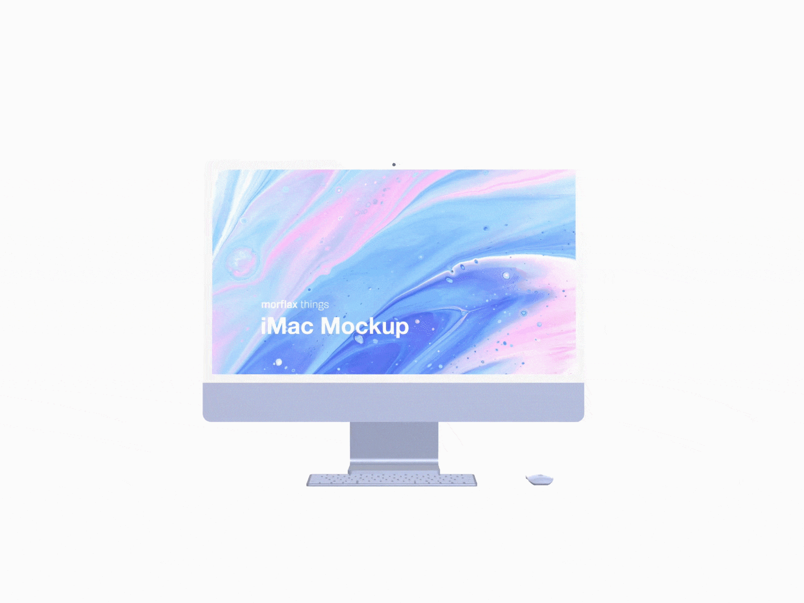 Apple iMac 2021 3D mockup 3d 3d art 3d mock up 3d mockup blender3d brand identity device mockup device mockups graphic design liquid animation liquid motion minimalism mockup design