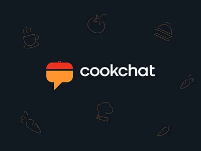 Cookchat art brand identity branding branding design business chat combination mark cook cookchat cookchat logo design graphic design graphicsdesign icon illustration logo logo design logotype rd farhad visualidentity