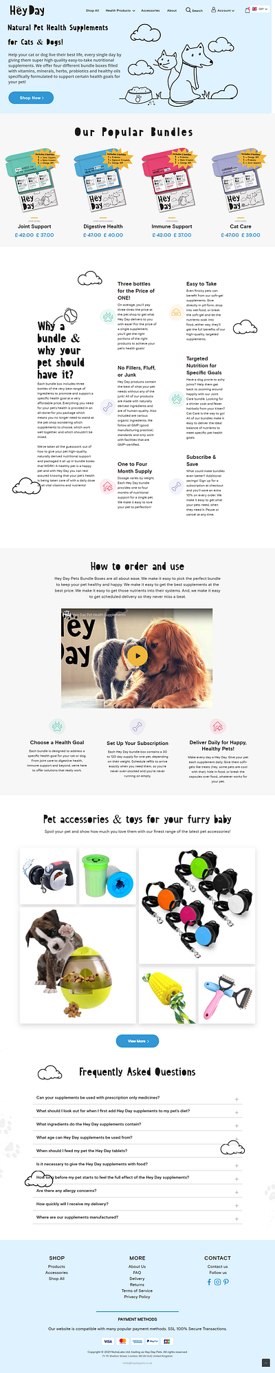 Pet Health Supplement adobe design adobe photoshop branding design logo menu design minimal shopify shopify plus shopify store typography ux