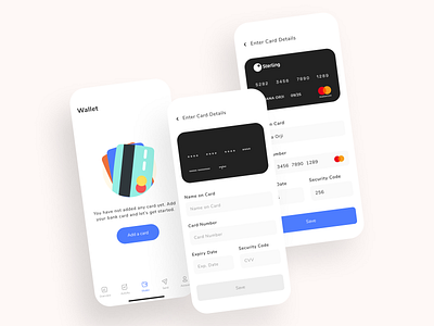 Fintech App - Add Card Details add card card cards ui fintech app