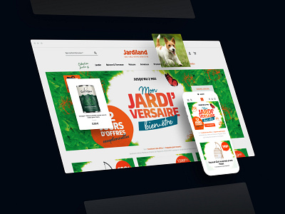 Jardiland Website agence cat design dnd dog ecommerce flowers garden home jardiland magento mobile pet plant responsive sketch ui website