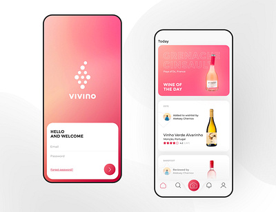 Vivino app app clean gradient productdesign ui uiux vivino wine wine design