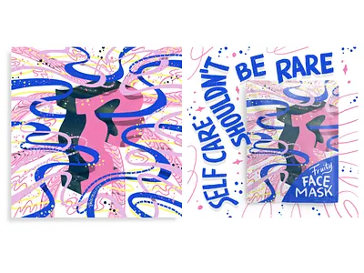 2021 36DOT Series - Letter P blue cosmic face mask fantasy floating flowing fluid hand lettering illustration intricate mockup packaging pastel pattern pink procreate ribbons squiggle typography whimsical