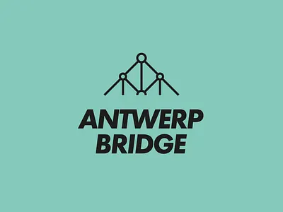 Antwerp Bridge Logo a antwerp architecture belgium branding bridge bridge logo bridges design drawbridge graphic design letter a logo logo design minimal port water