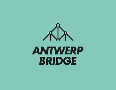 Antwerp Bridge Logo a antwerp architecture belgium branding bridge bridge logo bridges design drawbridge graphic design letter a logo logo design minimal port water