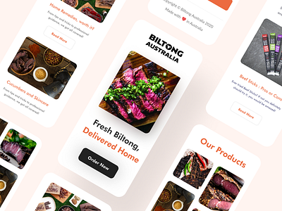 Biltong Australia's Website Redesign australia biltong design figma minimal ui ux