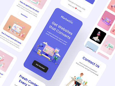 MarketInc - A Digital Marketing Agency design figma flat minimal ui ux webdesign