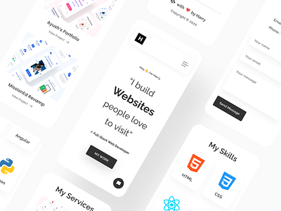 Harry Sharma - A Full Stack Developer design figma minimal ui ux webdesign