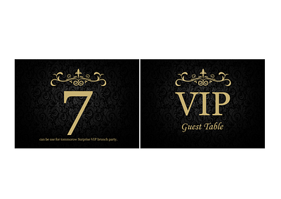 Wedding Invitation Concept - VIP Guest Table
