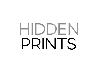 Hidden Prints Logo art brand branding flat font identity logo logotype posters print print design printing printmaking prints printshop text typography wall art