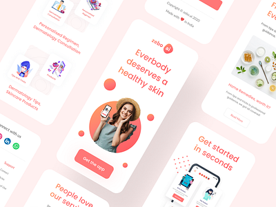 Zebo.ai - AI Dermatology ai dermatology design figma minimal ui ux webdesign