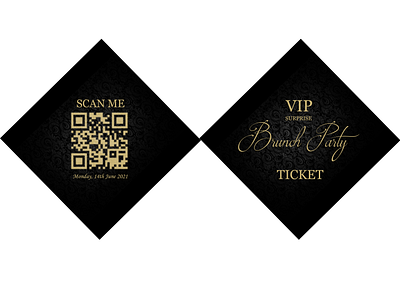 Wedding Invitation Concept Brunch Party Ticket