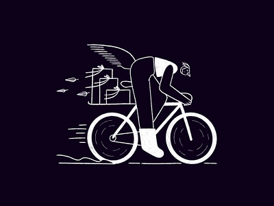 Delivery bicycle bird birds box character characterdesign deliver delivery delivery app delivery service design gift illustration minimal procreate procreate art website