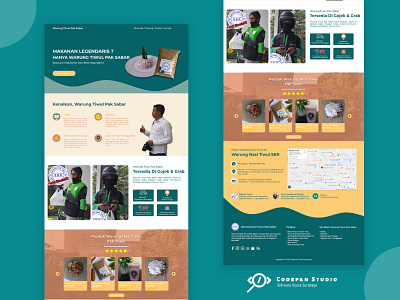 Landing Page Website Warung Nasi Tiwul SBR branding design flat ui ux warung nasi tiwul pak sabar warung pak sabar website website concept website design website ui website ui ux