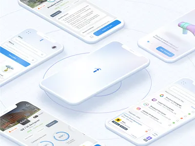 Visual UI for Indeed app design sistem gradients indeed ios isometric design material design ui ui design ux
