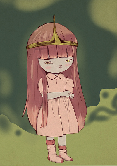Bubblegum princess adventure time dari rojas darianoski digitalart drawing drawings illustraion procreate procreate art