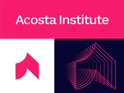 Acosta Institute | Logo Design a letter a letter logo a logo book branding branding design for sale grid identity branding institute learning logo design pattern school startup study tech unused wave