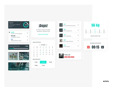 BFIT components app branding cards design colors component library designer photography product design training typogaphy uidesign vector