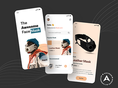 Online Mask Store - eCommerce App Concept app app design application design design ecommerce ecommerce app ecommerce design illustration mask store minimal mobile app mobile app design online store ui ui design uiux ux ux design