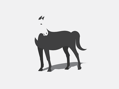 Horse brand identity branding illusion logo logo design minimalistic