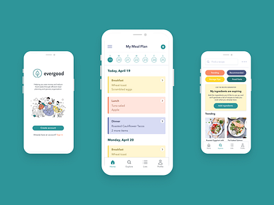 Evergood mobile ui uidesign