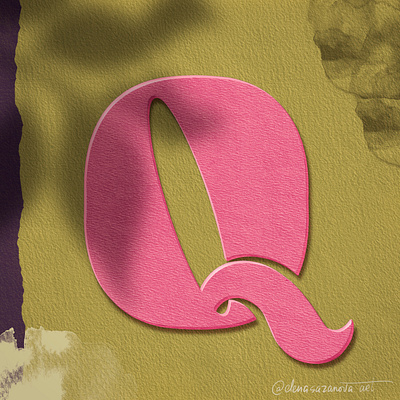 Letter Q for #36daysoftype 36daysoftype 36daysoftype08 font illustration letter lettering procreate procreate art typedesign typography