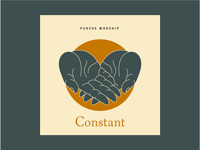 Constant Cover Art V2 constant cover cover art digital god hands illustration line art linework minimal monoline simple vector